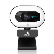 NexiGo StreamCam N930E with Software, 1080P Webcam with Ring Light and Privac... picture