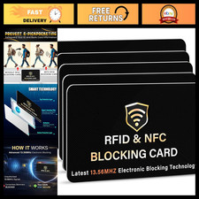 5 Pack RFID Blocking Card Sleeves for Credit Debit ID Cards - Secure Protection picture