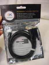 NEW - CABLE MATTERS MINI DISPLAYPORT TO DVI CABLE IN BLACK 6 FEET picture
