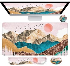 Lateefah Large Extended Mouse Pad Keyboard Wrist Rest Waterproof Non-Slip picture