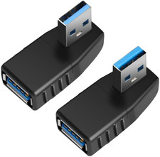 USB 3.0 Adapter 90 Degree Male to Female Coupler Connector Plug Left picture
