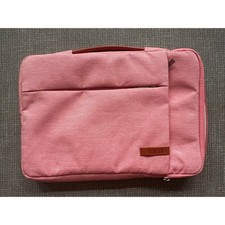 Lacdo Pink Laptop Sleeve Case Padded Bag with Handle and Pockets picture