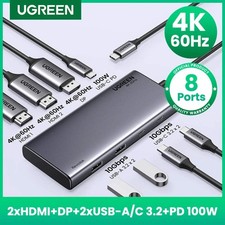 UGREEN 8-in-1 USB-C Triple Display Hub with 4K HDMI & 100W Power Delivery picture