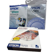 15 Epson Glossy, 8.5 X 11, Media Pack 10 Sheets, Matte Heavyweight 70 Sheets picture