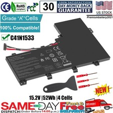 ✅C41N1533 52Wh Battery For ASUS Q524U Q534U Q504UQ Q534UX Q534UX-BHI7T19 Q534UXK picture