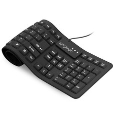 Sungwoo Foldable Silicone USB Wired Standard Waterproof Rollup Keyboard for P... picture