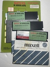 Vintage Floppy Disk Game Battles In Normandy 3 Disks Included picture