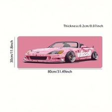 1pc Large-sized Esports Gaming Mouse Pad with a Pink Graffiti Sports Car Art-s picture