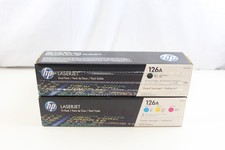 HP 126A Genuine Toner Cartridge Set (CE310A, CE311A, CE312A, CE313A) CMYK Sealed picture