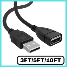 3/5/10 Feet USB A Male to USB A Female Extension Cable USB Adapter Extender LOT picture