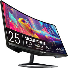 Sceptre New Curved 24.5-Inch Gaming Monitor up to 240Hz 1080P R1500 1Ms Displayp picture