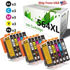 15PK 564 564XL Ink Cartridge For PhotoSmart C5393 C6300 C6324 C6350 Printer picture