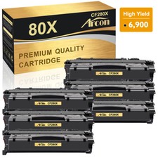 6PK Black CF280X 80X Toner Cartridge for HP LaserJet 400 M401dw M401dne M425dw picture