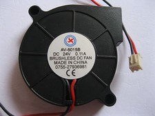 2 pcs Brushless DC Blower Fan 5015B 24V 50x50x15mm 2 Wire Ball Bearing Black New picture