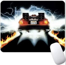 Back to The Future Title Logo Marty McFly Doc Brown Delorean 80s Movie Mousepad picture