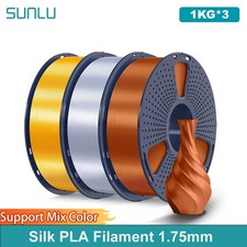 SUNLU Silk PLA 3D Printer Filament 1.75mm 1KG Shiny Smooth Neatly Wound picture
