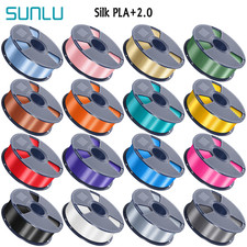 SUNLU 1.75mm Silk 2.0 PLA+ 3D Printer Filament,Silky Smooth Finish,1KG Spool picture