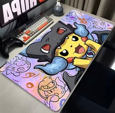 Pikachu Gengar PC Mouse Pad | Pokemon Gaming + Computer Desk Mat | Multiple Size picture