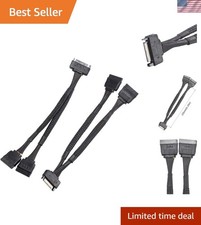 Versatile SATA Power Y-Splitter Cable 2 Pack - 15 Pin for Hard Drives/SSDs picture