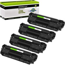 GREENCYCLE 4x Q2612X 12X Toner Cartridge For HP LaserJet 3050 All-in-One Printer picture