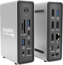 USB-C Triple Display Laptop Docking Station 3 Monitors, 15-In-1: 3X HDMI, Dual 4 picture