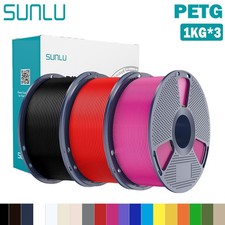 SUNLU 3x 1KG PETG 3D Printer Filament 1.75mm PETG 1KG/Roll High Toughness PETG picture