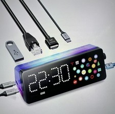 Vobot Mini Docking Station 7-in-1, 5Gbps USB, HDMI, 90w, Screen & Built-in Apps picture