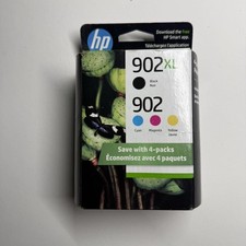 HP 902XL Black 902 Cyan Magenta Yellow 4 Pack Ink  Aug 2024 Exp picture