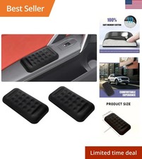 Car Door Armrest Pad Memory Foam Elbow Support Cushion Black 2Pcs Universal Fit picture