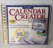 Calendar Creator Version 5.0 Windows PC CD ROM Brand New B578 picture