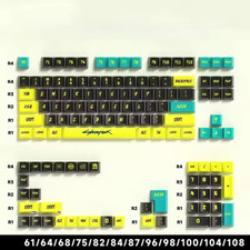 Cyberpunk 129 Key Pbt Keycap Set Cherry Profile Translucent Gaming Keycaps Gift picture