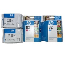 GENUINE LOT HP 82 ink CARTRIDGE C4913A  C4912A C4911A design jet yellow cyan picture