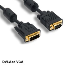 Kentek 6 ft DVI-A 12+5 Pin to HD15 VGA Cable 28AWG w/ EMI Filters Monitor PC TV picture