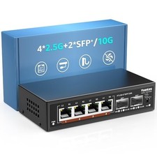 YuanLey 6-Port 2.5G Unmanaged Ethernet Switch 4x2.5G 2x10G SFP VLAN ChaQQWO-401 picture