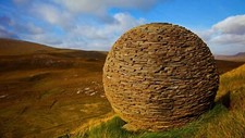 Landscape nature hills clouds scotland uk sphere bricks Custom Gaming Mat Desk picture