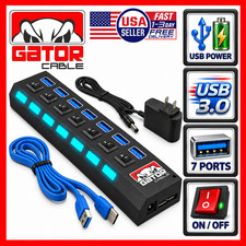 USB 3.0 HUB Switch Charger Powered AC Adapter 7 4 Port PC Laptop Desktop MacBook picture
