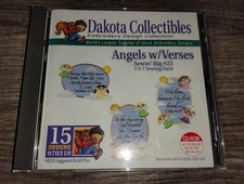 Dakota Collectibles Angels w/Verses Embroidery Designs #970318 PC CD-ROM Big 5x7 picture