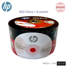 300 HP DVD DVD-R Logo Disc 16X Blank media 4.7GB/120Min 6pk of 50 -SAME DAY SHIP picture