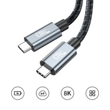 240W USB 4 Fast Charging Cable Compatible Thunderbolt 4/3 USB-C For iPhone 15/16 picture