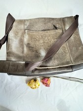 Solo Genuine Leather Messenger Laptop Bag Brown Distressed Briefcase Crossbody picture