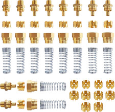 50PCS Brass DOT Air Brake Hose End Fitting Kit,  J1402 Air Brake Fitting Assortm picture