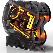 Upgraded Open-Frame Mid-Tower Micro-Atx/Mini-Itx Gaming PC Case, Tempered Glass picture