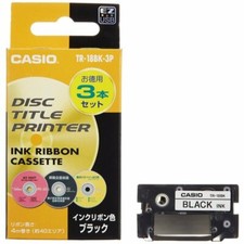 CASIO Disc Title Printer Ink Ribbon TR-18BK-3P Black From Japan picture