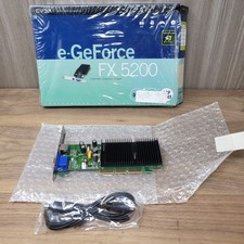 EVGA e-GeForce FX 5200 128MB DDR AGP 4X Graphics Card NOS Open Box Complete picture