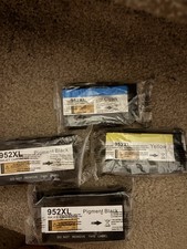 952XL 2 Black, 1 Yellow And 1  Cyan ink cartridge New Sealed See Pictures picture