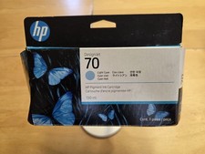 HP 70 C9390A Genuine DesignJet Light Cyan 130ml Ink Cartridge New Exp 11/2026 picture
