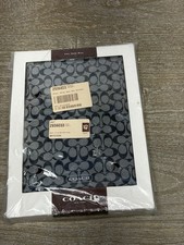 Coach Signature Mini iPad Case F65641 Black White Tablet Cover New Sealed picture