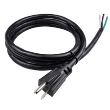 Pinfox 3ft 12 Gauge 3 Prong Power Supply Cord, 110V 115V 120V Pigtail Cable, ... picture