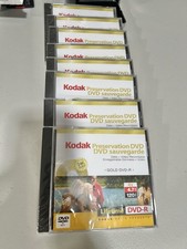 Lot Of 8 Kodak 24K Gold Preservation 4X 4.7GB 120min Dvd-R New And Sealed picture
