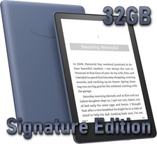 NEW Kindle Paperwhite Signature Edition 32GB ***VERY RARE*** DENIM BLUE Color picture